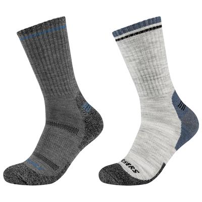 2PPK Men Trail Wool Socks, Mens Grey Socks