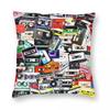 Cassette Tape Pillowcase Polyester Linen Velvet Creative Zip Decor Pillow Case Bed Cushion Cover