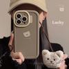 Applicable To Apple 16 Mobile Phone Case Iphone14 Cute Plush Bear Lanyard 15 Suitable for 13promax Simple 12