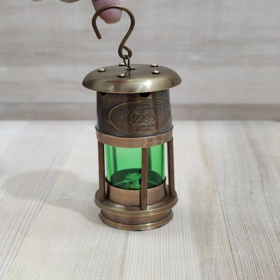 Set of 2 Nautical Brass Ship Lamp, Ship Lantern, Minor Lamp, 15.24 cm Boat Oil Lamp Lantern Colorful Lamp For Home Decoration