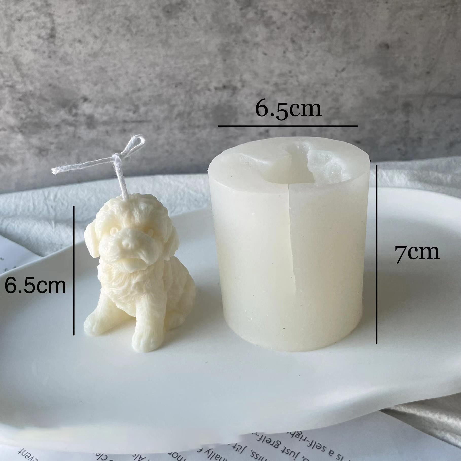 

Форма для свечи в виде головы плюшевой собаки, милая форма животного, ручная работа, ароматерапия, мыло, силиконовая форма, инструменты для самостоятельного украшения дома темно-серого