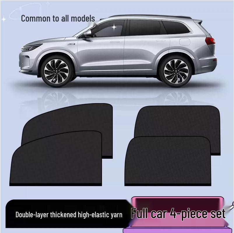 Car Window Anti-Mosquito Mesh Sun Shade & Privacy Curtain with Sun Protection