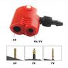 Large Outlet Pumping Parts For Inflating Bicycles Balls DualHead Nozzle Adapter For F/V And A/V Valves Bike Accessories