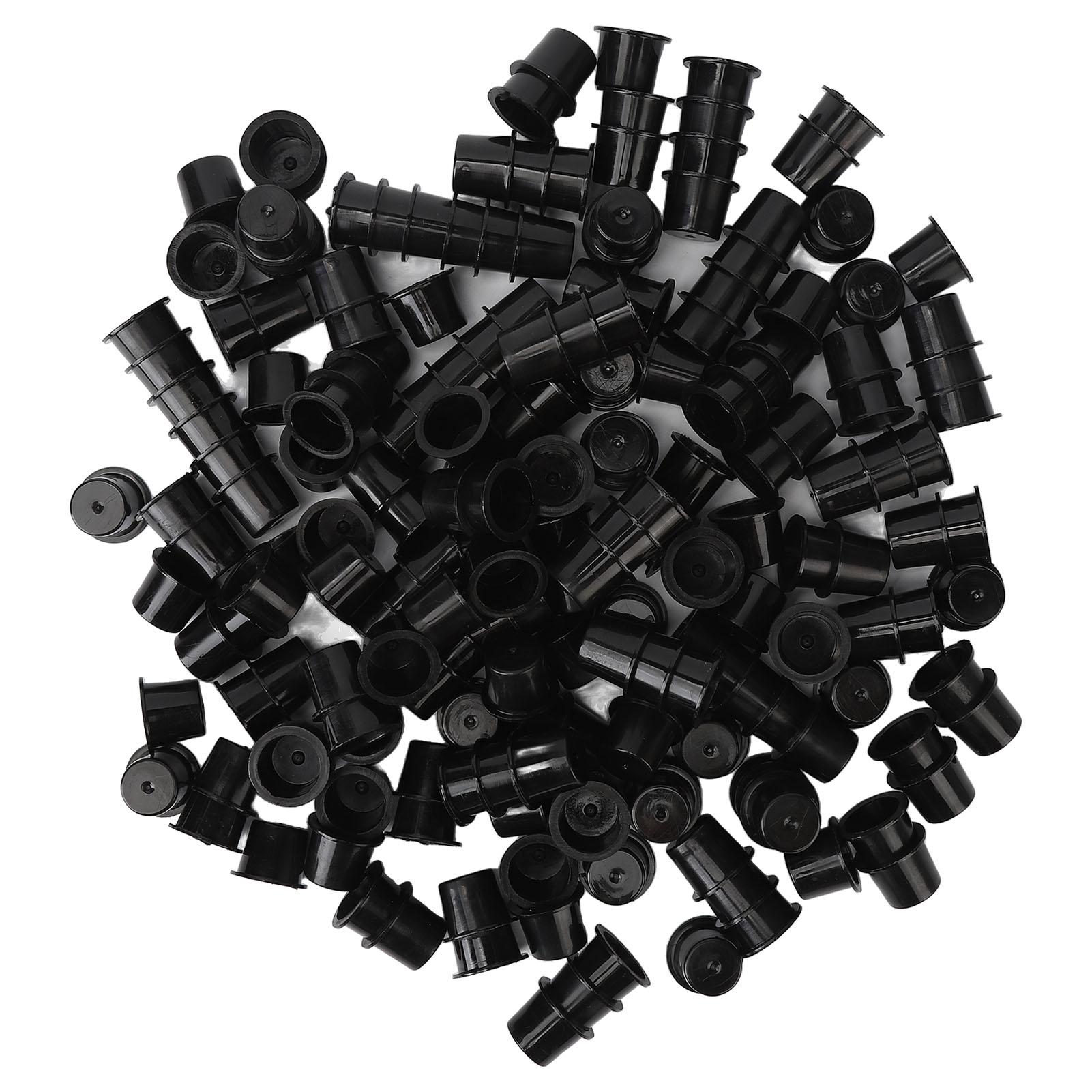 

1000 шт. Колпачки для тату-краски, чашки, одноразовые пластиковые чашки для пигмента для макияжа, аксессуар для тату, черный, L L