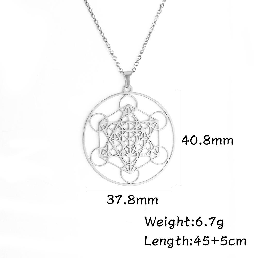 Dawapara Angel Seal Archangel Metatron Men Necklace The Secrets of the Kabbalists Garden Geometric Solomon Spiritual Jewelry