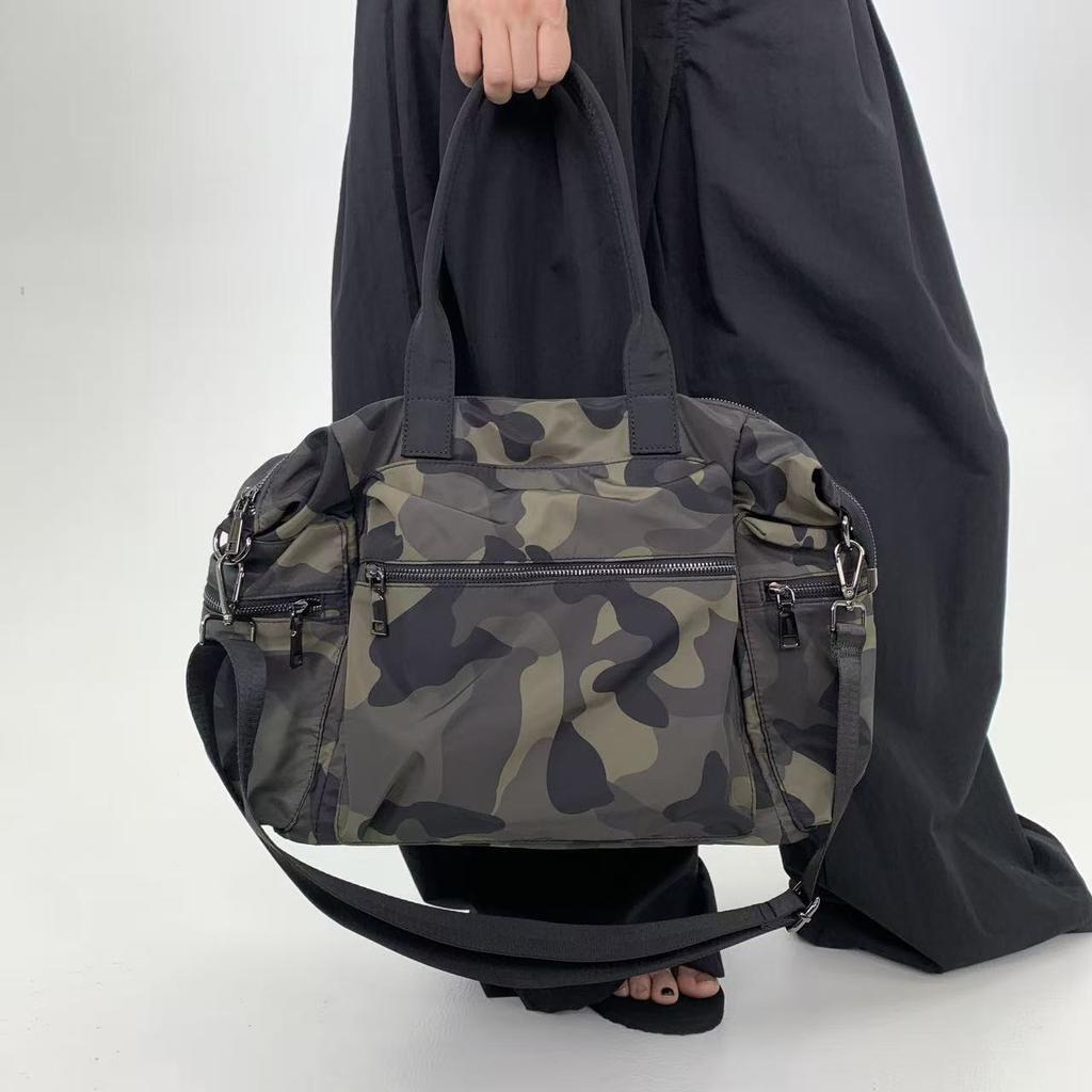 Ladies' Fashionable and Personalized Camouflage Street Shoulder Bag with Large Capacity and Multiple Pockets, Retro Crossbody Bag