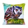 Watercolor Animals Cushion Cover 45X45Cm Cartoon Animals Portrait Printed Throw Pillow Cover Home Decorative Pillowcase For Sofa