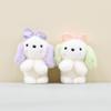 Bow Cute Rabbit Keychain Cartoon Child Schoolbag Decorative Pendant Plush Doll