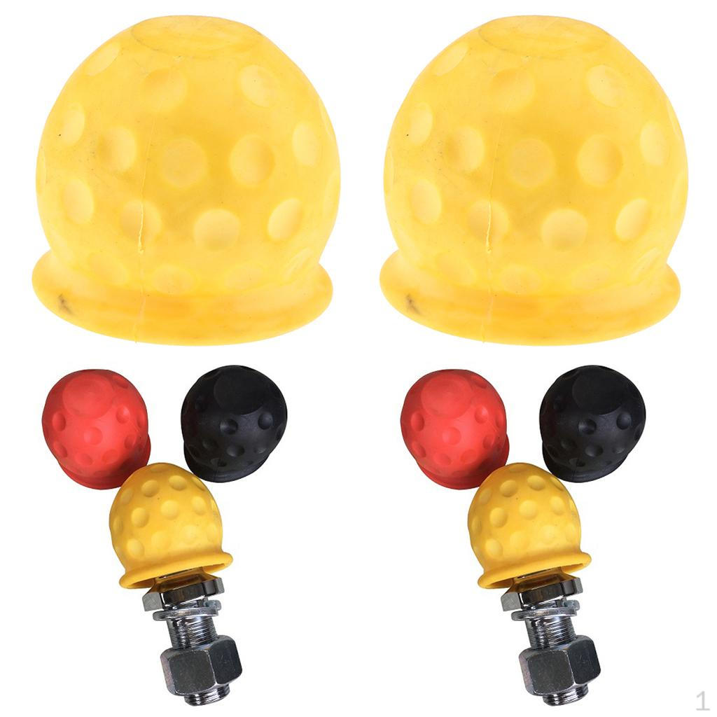 2 Pieces Rubber Tow Ball Towing Protective Covers for Car Trailer Towball