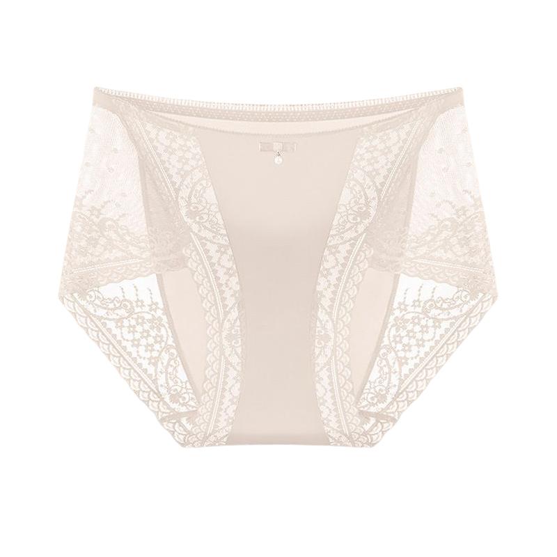 

Жіночі мереживні дихаючі труси. Зручна нижня білизна з льодового шовку L