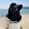 Solid Color Anti-UV Visor Cap Detachable Picking Tea Hat Fisherman Hat Neck Protection Hat  Spring
