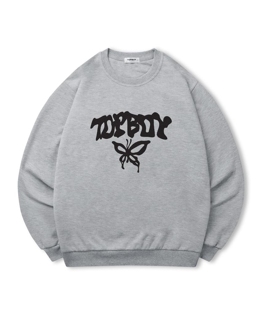 TOPBOY [Non-Fleece Or Fleece] Fly Print Sweatshirt (C Type)