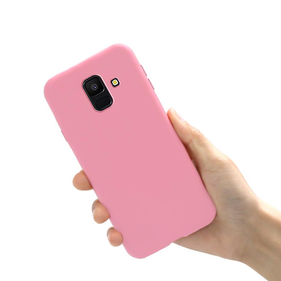 Custodia Per Custodia Telefono Samsung Galaxy A6 2018 Samsung A 6 Plus A6Plus 2018 A600F A610F Custodie Posteriori Morbide in Silicone Cover Fundas Coque