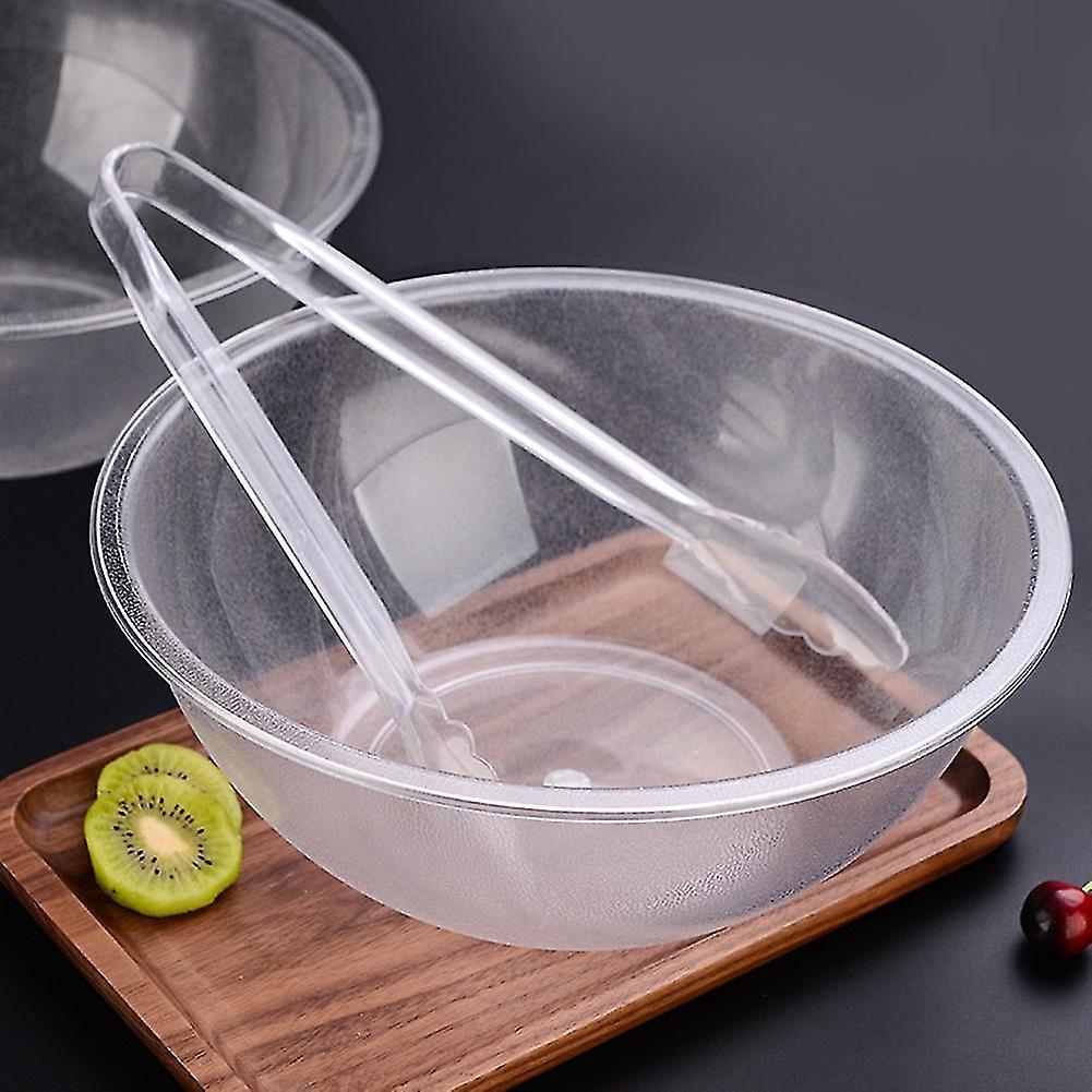 Large Round Clear Acrylic Serving Bowls Salad Fruit Buffet Serving Containers Dishes TablewareL