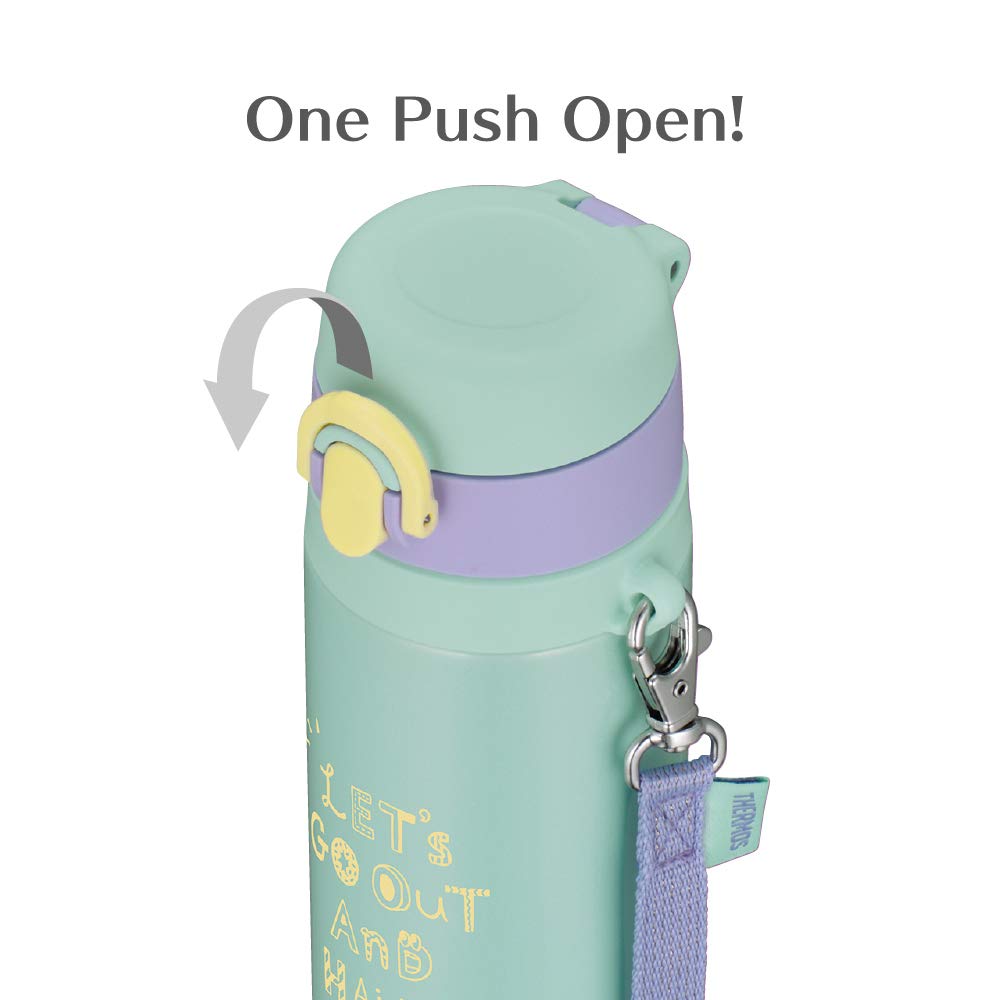 Thermos Water Bottle Vacuum Insulated Mobile Mug 550ml Mint Purple MP JNT-551