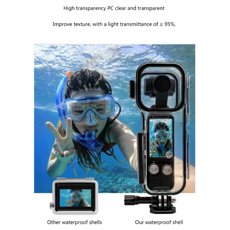 45M Waterproof Case For Pocket 3 Underwater Diving Housing Cover Protective Case Camera Photographic Accessory