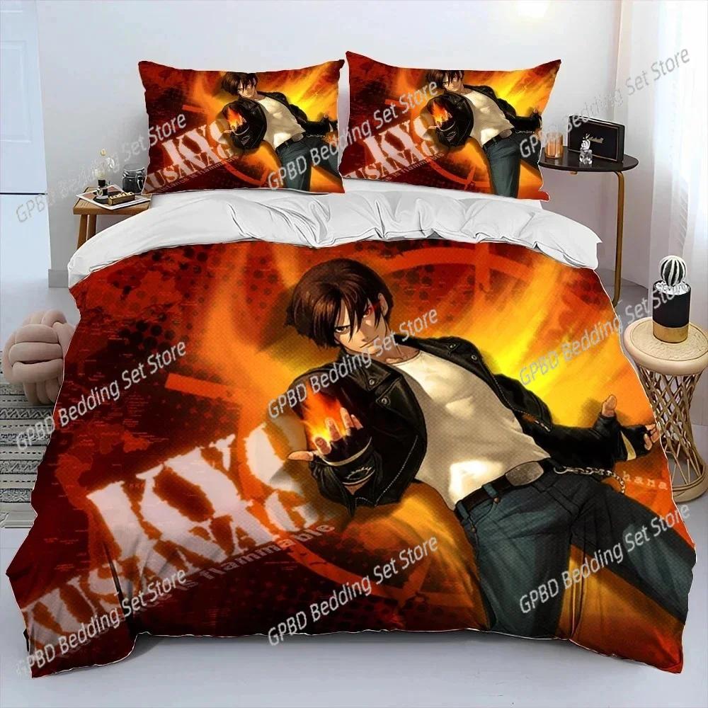 King of Fighters Retro Game 3D NEW Duvet Cover Pillowcase Bedding Set Adult Girl Bedroom Decoration Children Single Double Large