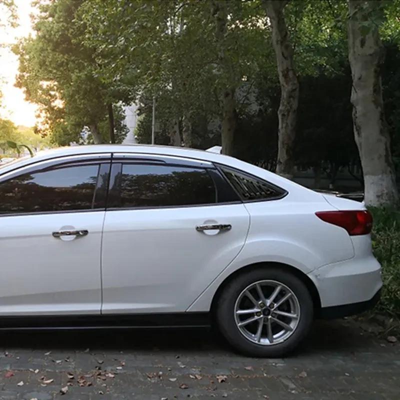 For Ford Focus Sedan 2012 2013-2018 ABS Plastic Rear Window Quarter Louver Scoop Cover Side Vent Trim Car Adhesive Accessories