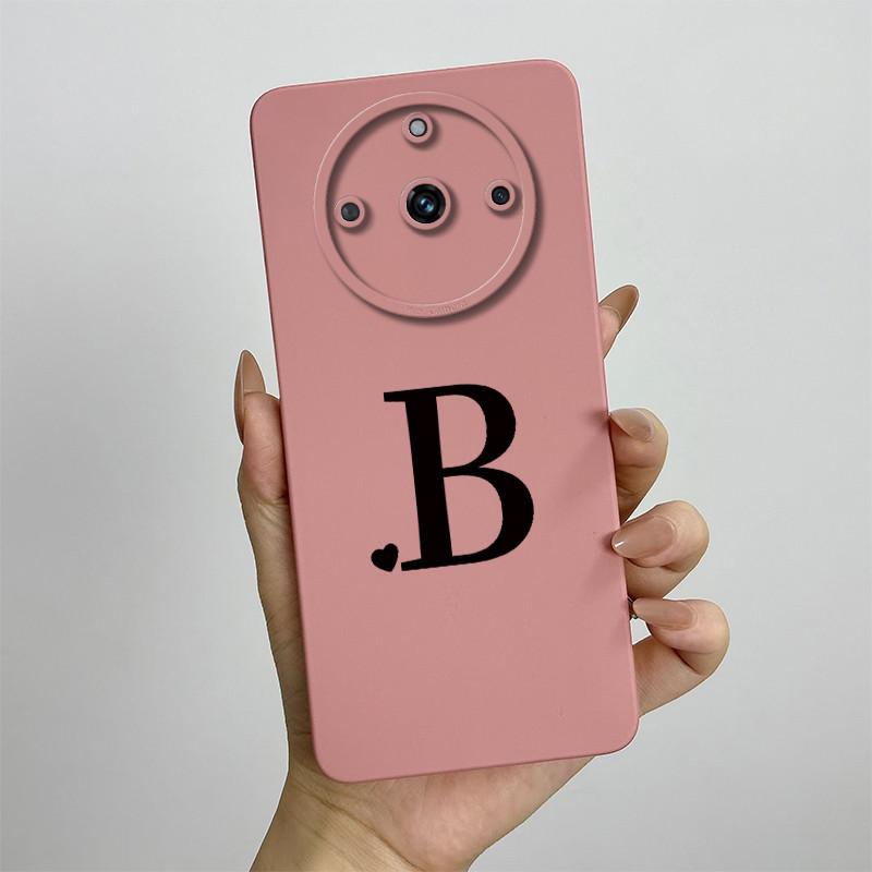 For Realme 11 Pro Case Realme 11 Pro + Plus Phone Case RMX3771 RMX3740 RMX3741 Cover Cute Initial Letters Skin Soft Matte Cover