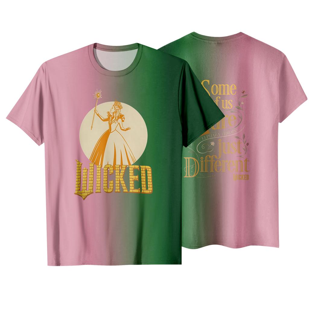 Fashionable Round Neck Short Sleeve Work Clothes Printed Tops For Womens Summer Tops