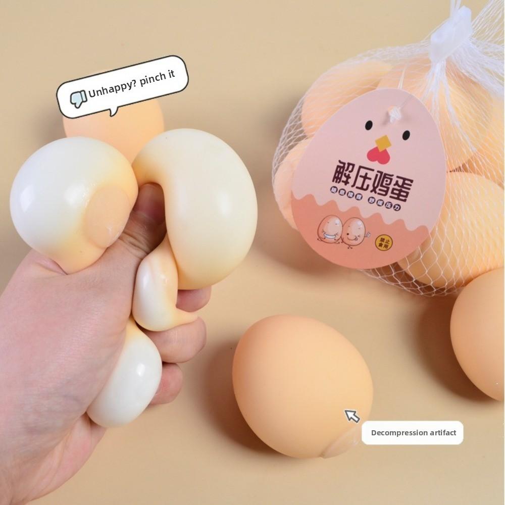 Squishy Simulated Egg Stress Relief Toy Sensory Fidget Toys for Kids Adults Anxiety Relaxation, Squeeze Ball Squishies Gift