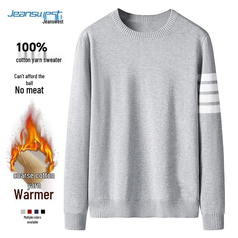 

JEANSWEST Men s Pure Cotton Round Neck Sweater 2XL