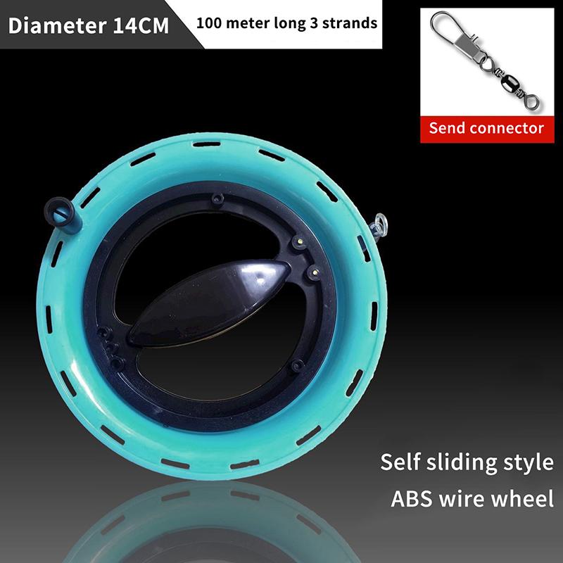 

1 шт. Уличная круглая ручка для запуска воздушных змеев 100-400 м Катушка для намотки леера Огненное колесо Инструмент для запуска с ручкой Плетеный леер