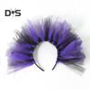 Mardi Gras Glitter Headband for Women Carnival Hairband Costume Accessories Mesh Hair Clip Headpiece for Women Children