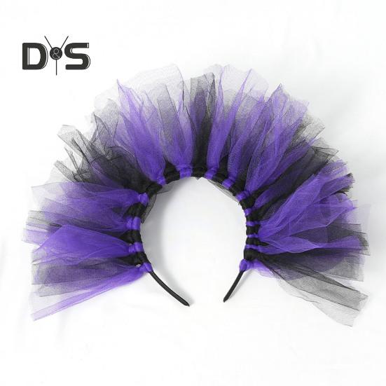 Mardi Gras Glitter Headband for Women Carnival Hairband Costume Accessories Mesh Hair Clip Headpiece for Women Children