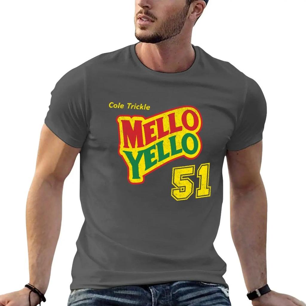 Mello Yello Cole Trickle 51 Koszulka z Vintage Logo Letnie Topy Koreańska Moda Koszulki Ciężkie Dla Unisex