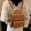Summer New British Style Retro Printed Versatile Trendy Backpack Retro Fashion Western Commuter Women's Bag