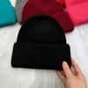 Hat Women's Autumn and Winter Wool Hat Casual Warm Versatile ins Knitted Hat Solid Color Light Board Cold Hat Men's Trend