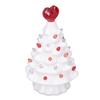 White Ceramic Tree LED Light Up Tabletop Tree Heart Topper Vintage Retro Centerpiece for Holiday Par