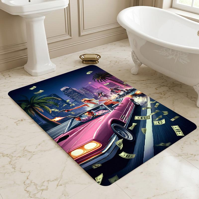 City Chase Living Room Non-Slip Area Rug Soft Carpet for Bedroom Game Playroom Sofa Office Home Decor Doormat Christmas Gift C9211658