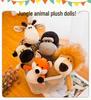 8" Cartoon Forest Animal Plush Toys: Elephant, Lion, Fox, Raccoon - Small Custom Cloth Dolls