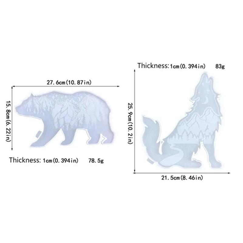 DIY śnieżna góra mikro element dekoracji krajobrazu niedźwiedź wilk Ornament silikonowe formy żywica kryształowa żywica epoksydowa rękodzieło odlewanie formy Handmade Home