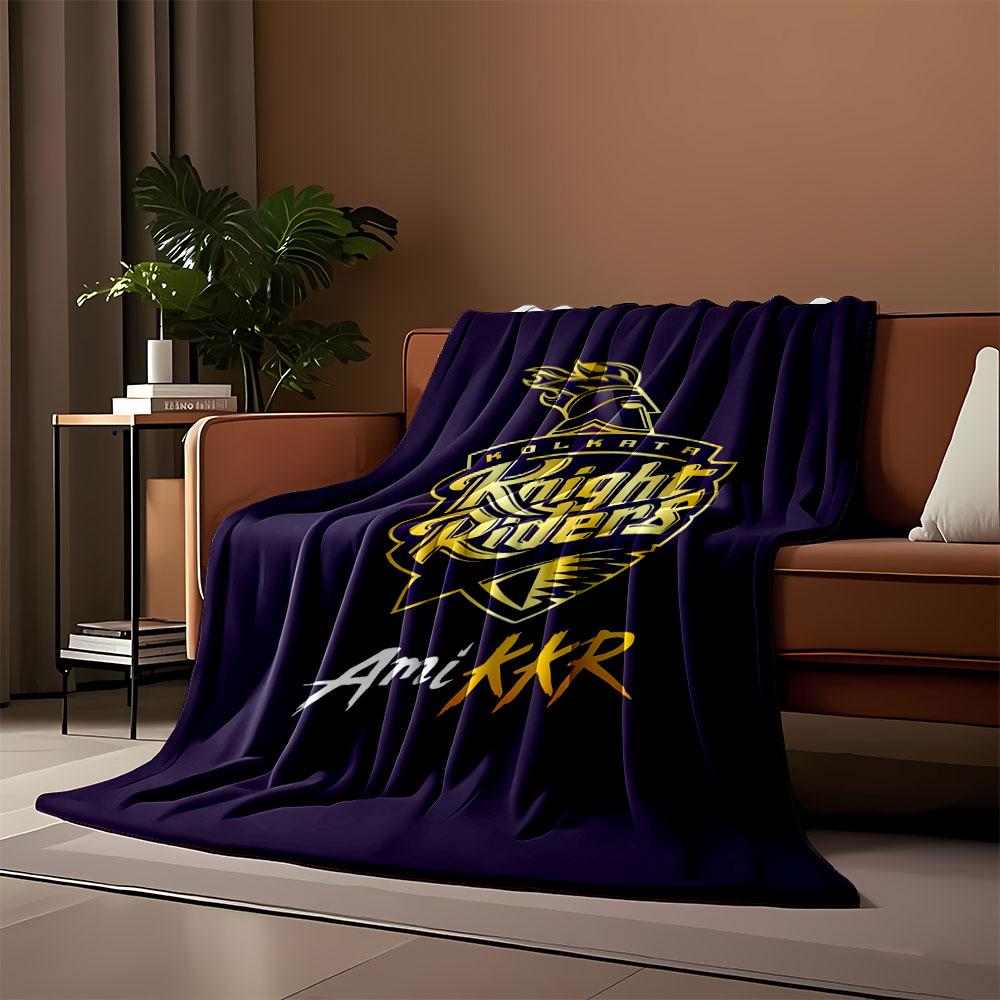 Kolkata Knight Riders Logo Blanket print blanket soft and cozy perfect for the living room bed sofa or a nap,gift