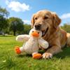 Plüsch-Enten-Hundespielzeug Quietschend Weiches Stofftier Hunde Kauspielzeug Welpen Zahnungsspielzeug für Hunde Kuschel Interaktives Tauziehen