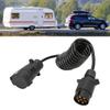 Anhängerstecker Verlängerungskabel 2 Meter 7-polig Metall Europäischer Standard Autozubehör