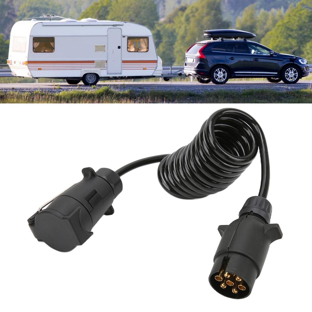 Anhängerstecker Verlängerungskabel 2 Meter 7-polig Metall Europäischer Standard Autozubehör