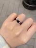 Fashion Natural Moonstone Obsidian Rings Minimalist Handmade Cute Black White Cat Bead Ring Women Party Accessories Jewelry Gift