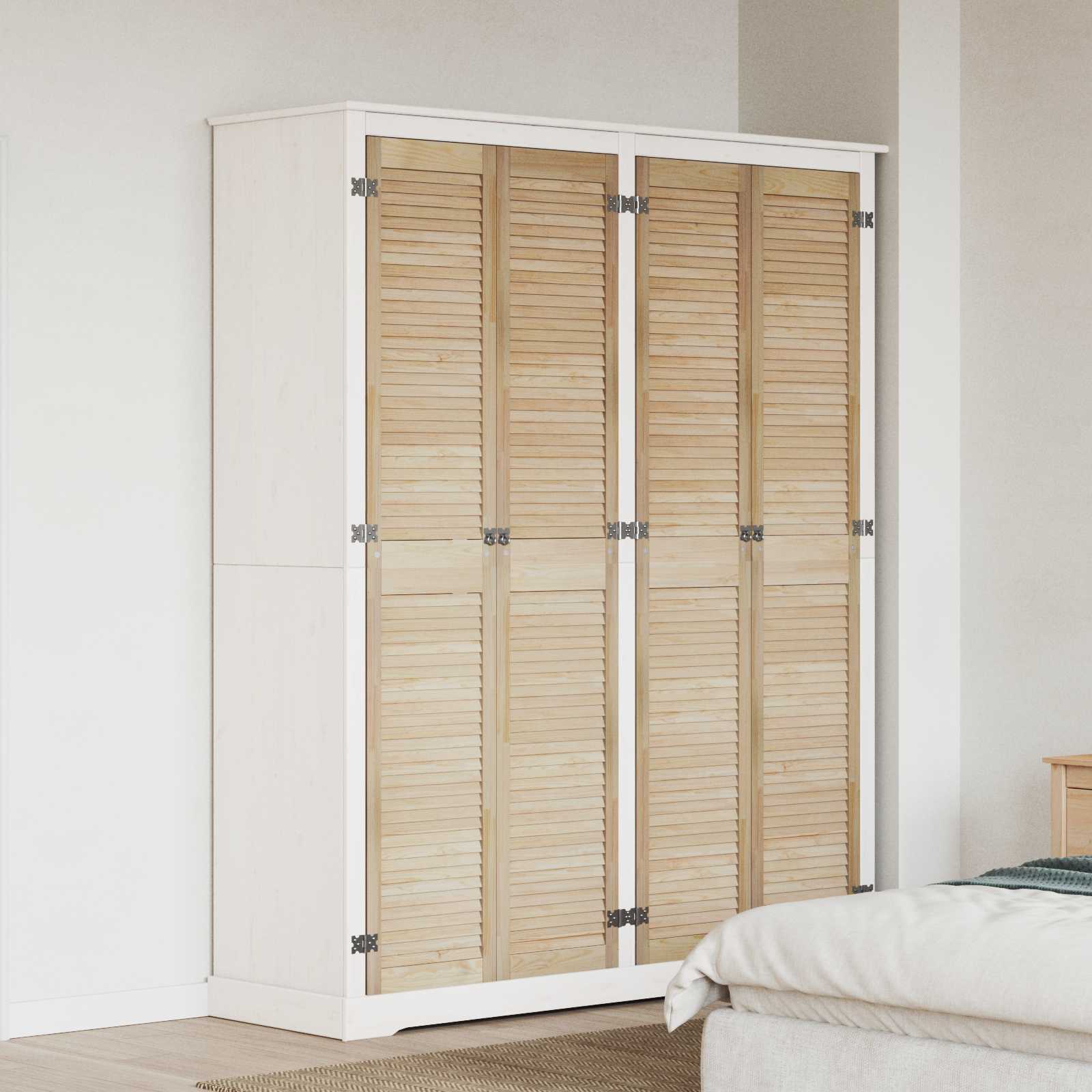 vidaXL Cabinet Door Set 4 pcs Natural Finish 201 x 2.1 x 39.5 cm Solid Pine Wood