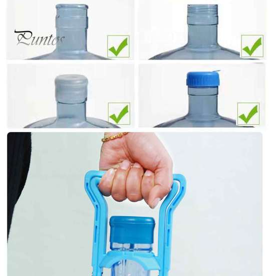 Snap-on Water Bottle Lifter 5 Gallon Handle, Heavy Duty Ergonomic Grip Jug Carrier Handle Holder, Dual-Mode Lift Fits Standard Easy Carrying Bucket