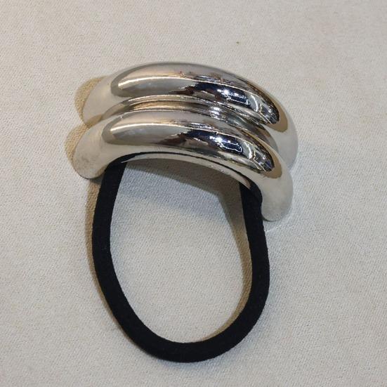 Vintage stil legering konkav hår slips geometrisk design legering dekor elastisk hår ring kvinner hestehale holder hår tilbehør