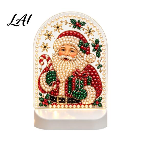 Durable Acrylic Decor Christmas Pearl Light Ornaments for Holiday Home Decor LED Decorative Unique Lamp with Soft Glow Bedroom Bookshelf And