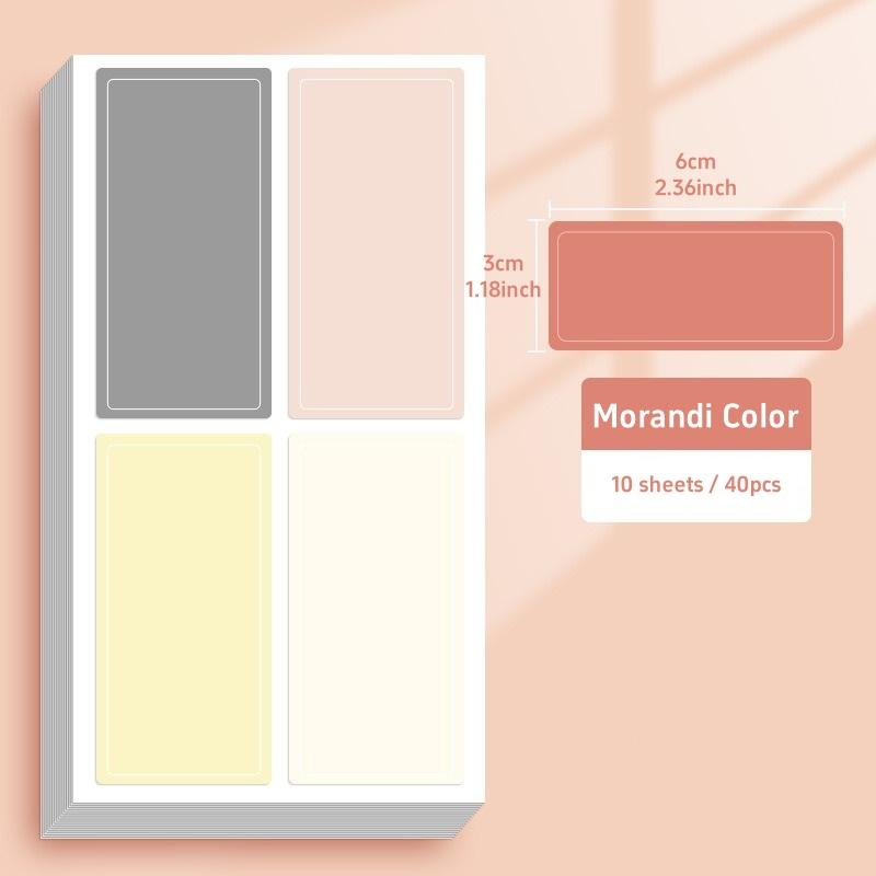 

160/60/40 шт. Многоцветные обычные наклейки, упаковка, водонепроницаемые, индексные файлы, этикетки, заметки, наклейки для домашнего офиса, школы, лаборатории