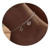 26 Initial Stainless Steel Anklet For Women Crystal Letter Heart  Color Chain Ankle Bracelet Summer Jewelry Accessories