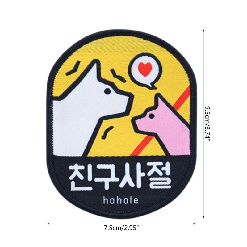 Outdoor Pet Dog Social Identity Stickers in Waterproof Fabric Essential for Dog Lover Belongings Showcases Your Careful