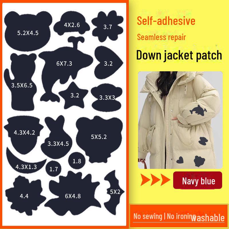 Cartoon Self-Adhesive Down Jacket Repair Patches - Stylish, Durable & Cost-Effective