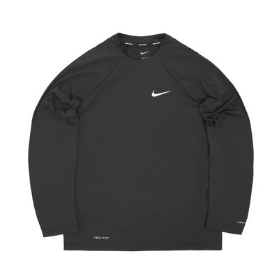 Logo Print Crew Neck Long Sleeve T-Shirt Women Tops Black NESSA386-001
